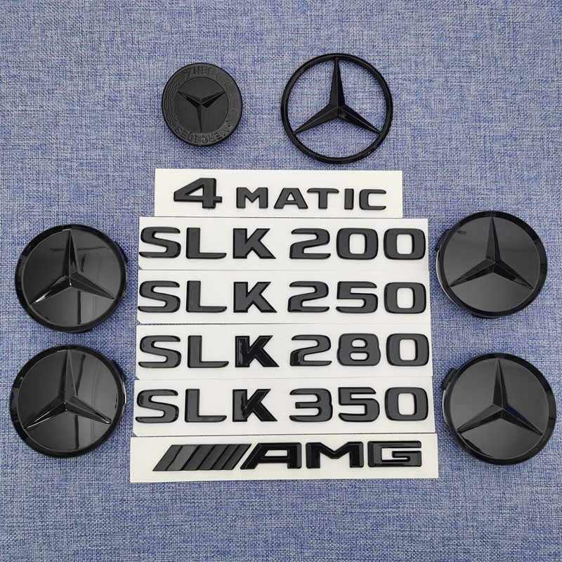 Mercedes-Benz SLK55 SLK280 SLK250 SLK300 SLK350 AMG โลโก้รถดัดแปลง โลโก้คํา โลโก้หางด้านหลัง
