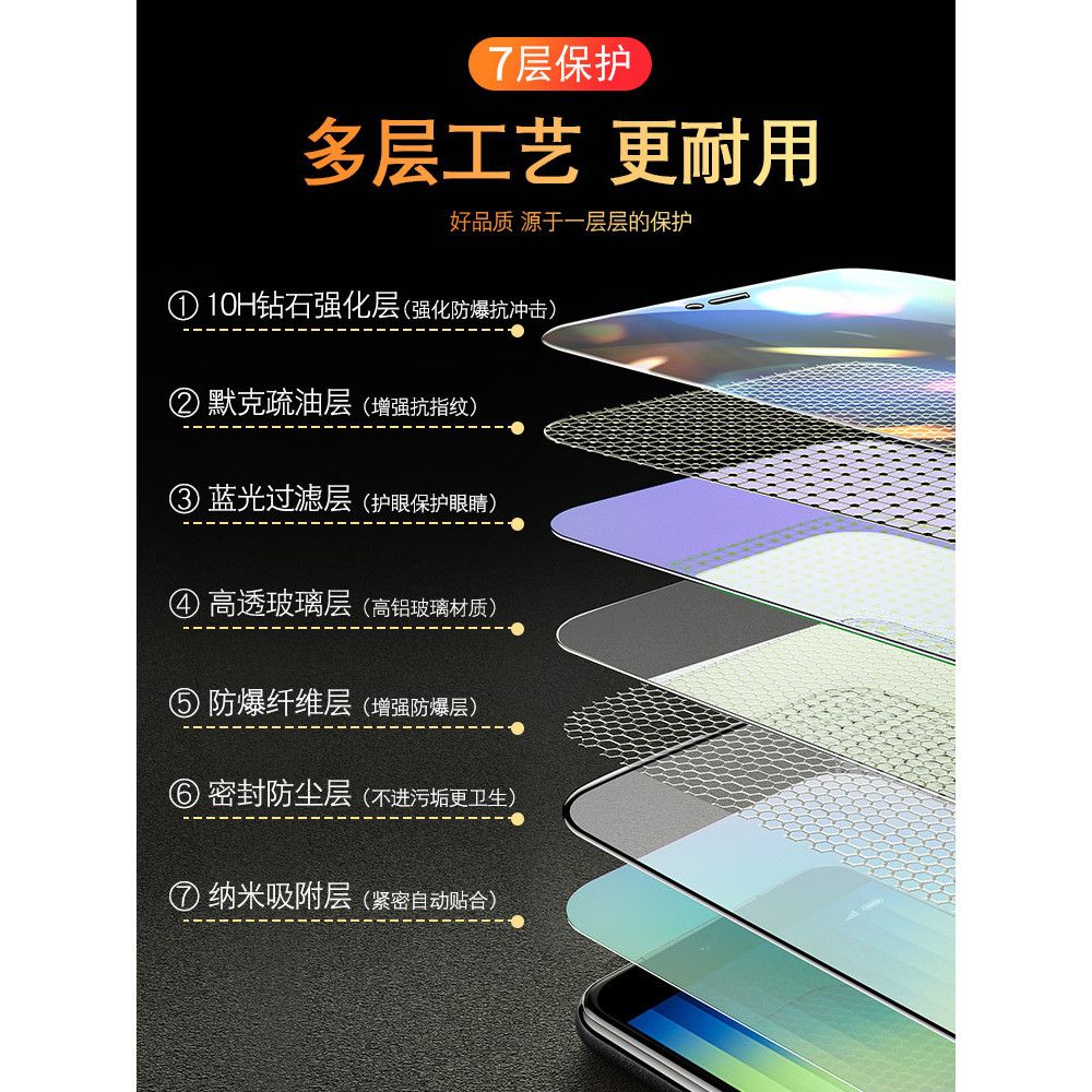 Hyunwei เหมาะสําหรับ Apple se ฟิล์มนิรภัย iPhoneSE โทรศัพท์มือถือครอบคลุมเต็มหน้าจอ se3 สไตล์ใหม่กัน