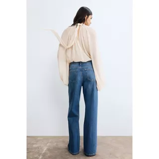 H&M(เอชแอนด์เอ็ม) กางเกงยีนส์เอวสูงทรงกว้าง Women Wide Ultra High Jeans 1308275_3
