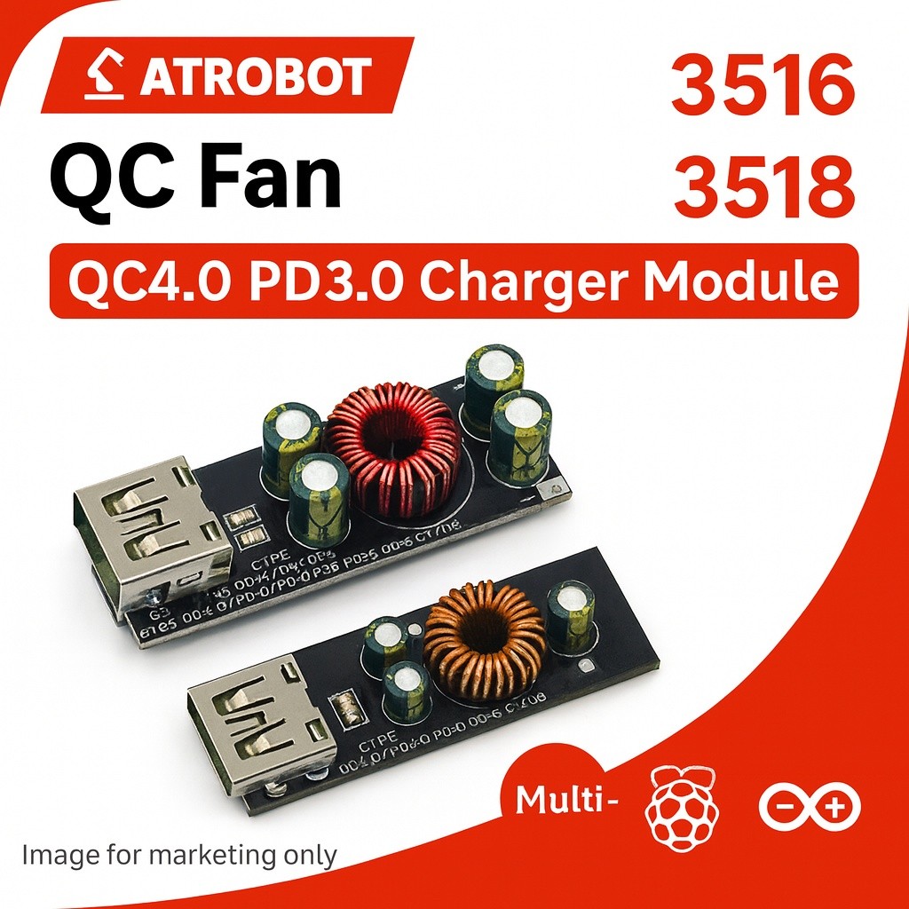 QC4.0 PD3.0 USB Fast Charge 3516 3518 Module with PD3.0 PPS QC QC3.0 SCP FCP AFC 2.4A Input 6-35v LED Indicator Anti-Rev