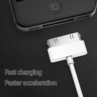 30 pin เหมาะสำหรับ Apple iPhone 4/4s iPad สายข้อมูล 1/2/3 สายชาร์จคอมพิวเตอร์แท็บเล็ต iPod เก่าชาร์จสายถักเร็ว