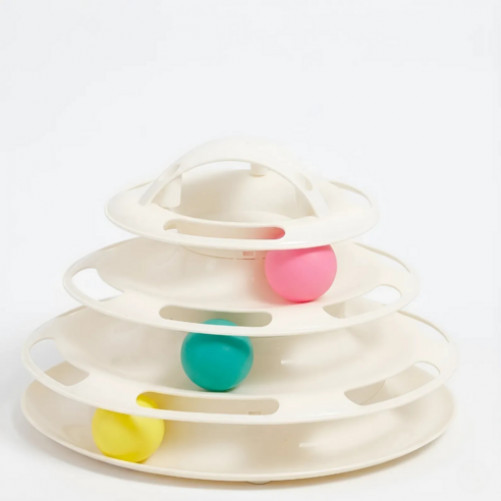 4-Tier Disc Ball Cat Toy