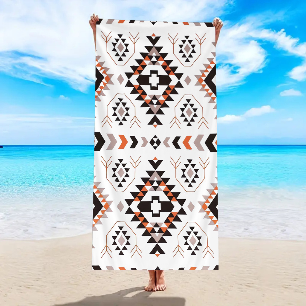 1pc Bohemian beach towel, ultra-fine fiber quick drying beach towel, multifunctional for beach swimm