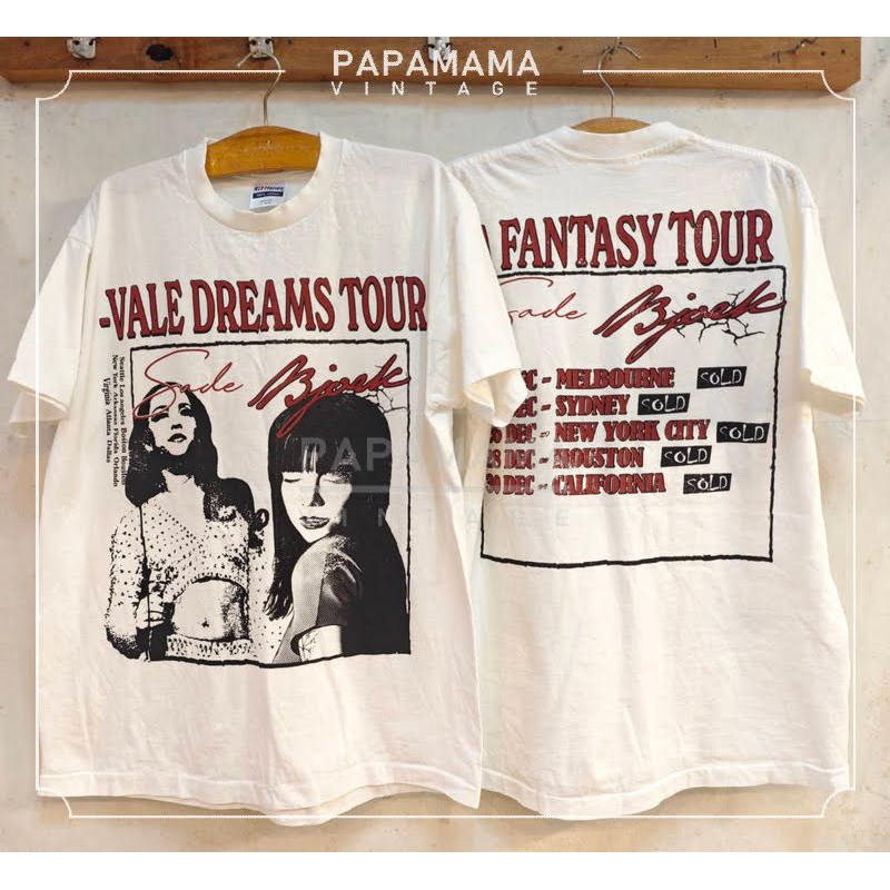 sade X Bjork -VALE DREAMS TOUR เสื้อวินเทจ เสื้อทัวร์ papamama vintage shirt