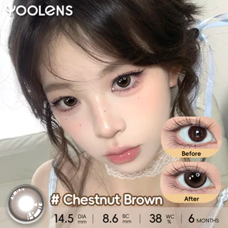 YOOLENS คอนแทคเลนส์ [ซื้อ 2 แถมน้ำยา] 14.2mm / 14.5mm คอนแทคเลนส์สีน้ำตาล สีเทา คอนแทคเลนส์สายตา 0 ถึง -600 ราย 6 เดือน