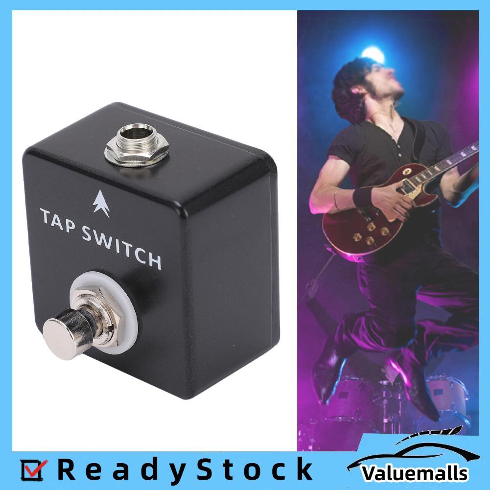 Valuemalls Valuemalls Guitars Tap Switch Lock แป้นเหยียบเอฟเฟกต์กีตาร์สีดำเปลือกโลหะเพื่อประสิทธิภาพ