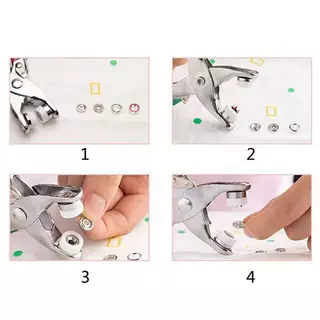 [ZTO-t] ชุด Snap Fasteners Kit Tool, Metal Snap Buttons แหวนพร้อมคีมยึดกดชุดเครื่องมือสําหรับตัดเย็บเสื้อผ้า