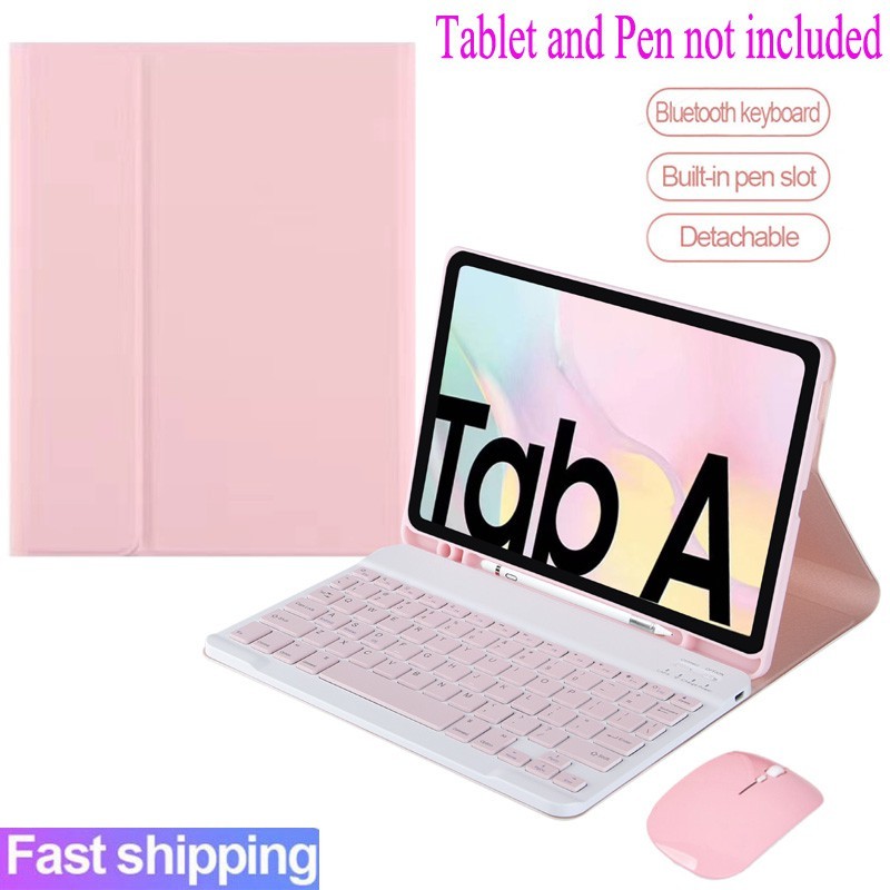 ใหม่Case คีย์บอร์ดสําหรับ Samsung Galaxy Tab A7 / S11 / A11+ / S6 Lite ไร้สายบลูทูธคีย์บอร์ดกรณี