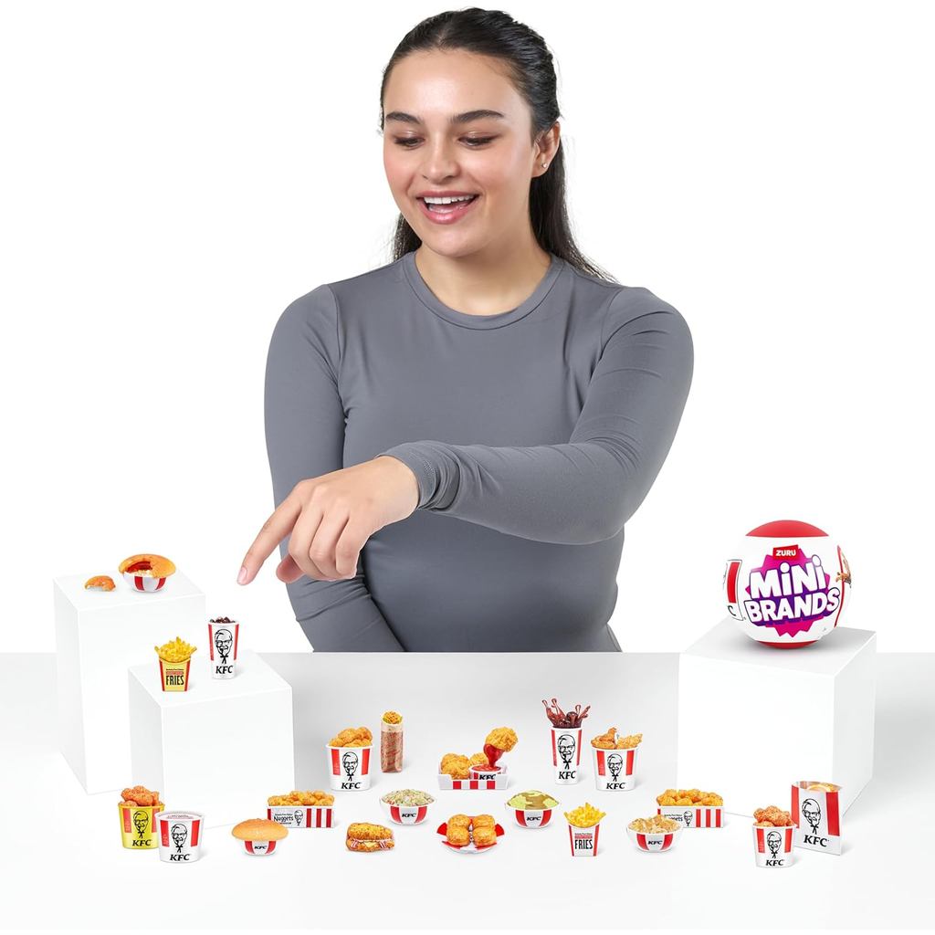 มินิแบรนด์โดย Zuru Kfc Series 1 Mystery Capsule จริง Miniature Fast Food สะสมสําหรับสาววัยรุ่นผู้ใหญ