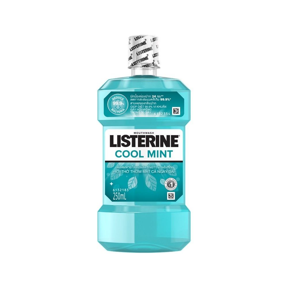 [สินค้าส่งด่วน] ลิสเตอรีนน้ำยาบ้วนปาก คูล มินต์ 250มล LISTERINE MOUTHWASH COOL MINT 250ML.