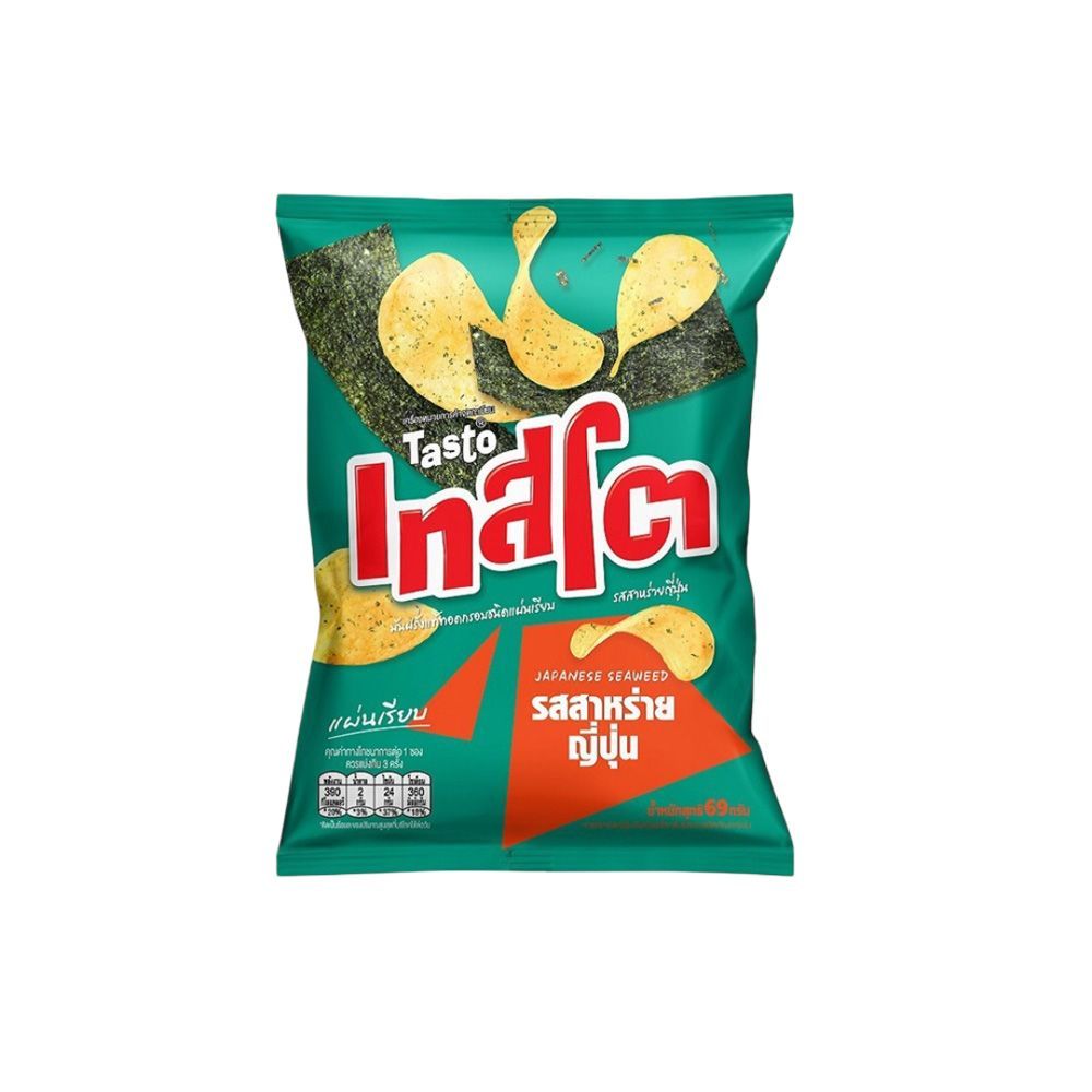 เทสโตแผ่นเรียบ สาหร่ายญี่ปุ่น 69 กรัม TASTO FLAT CUT JAPANESE SEAWEED 69 G.