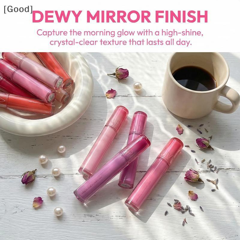 [Well] Hydrating Lip Gloss Long Wear Mirror Finish Water Light Non Stiy Lip Stain Smooth Look for We