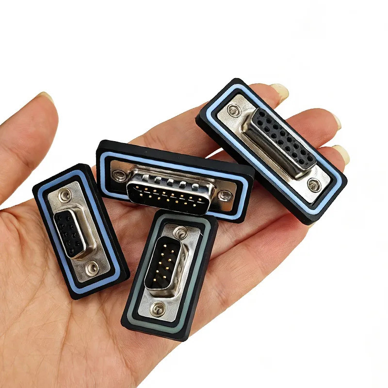 5 ชิ้น IP68 กันน้ํา DB9 DB15 D-SUB Connector 9/15Pin Gold Plated RS232 RS485 ปลั๊ก Solder Connector