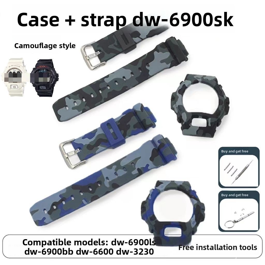16 มม.เรซิ่นและกรณีชุดสําหรับ DW6900 6900BB DW6600 DW3230 กันน้ํากันกระแทกการปรับเปลี่ยนกีฬา Unisex