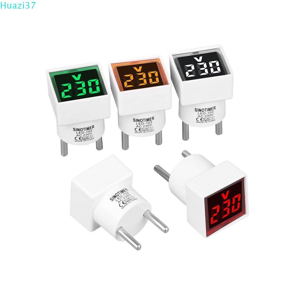 COMAME เครื่องวัดแรงดันไฟฟ้า, โวลต์มิเตอร์ทรงสี่เหลี่ยมจอแสดงผล 220V/230V, โวลต์มิเตอร์ LED ดิจิตอล 