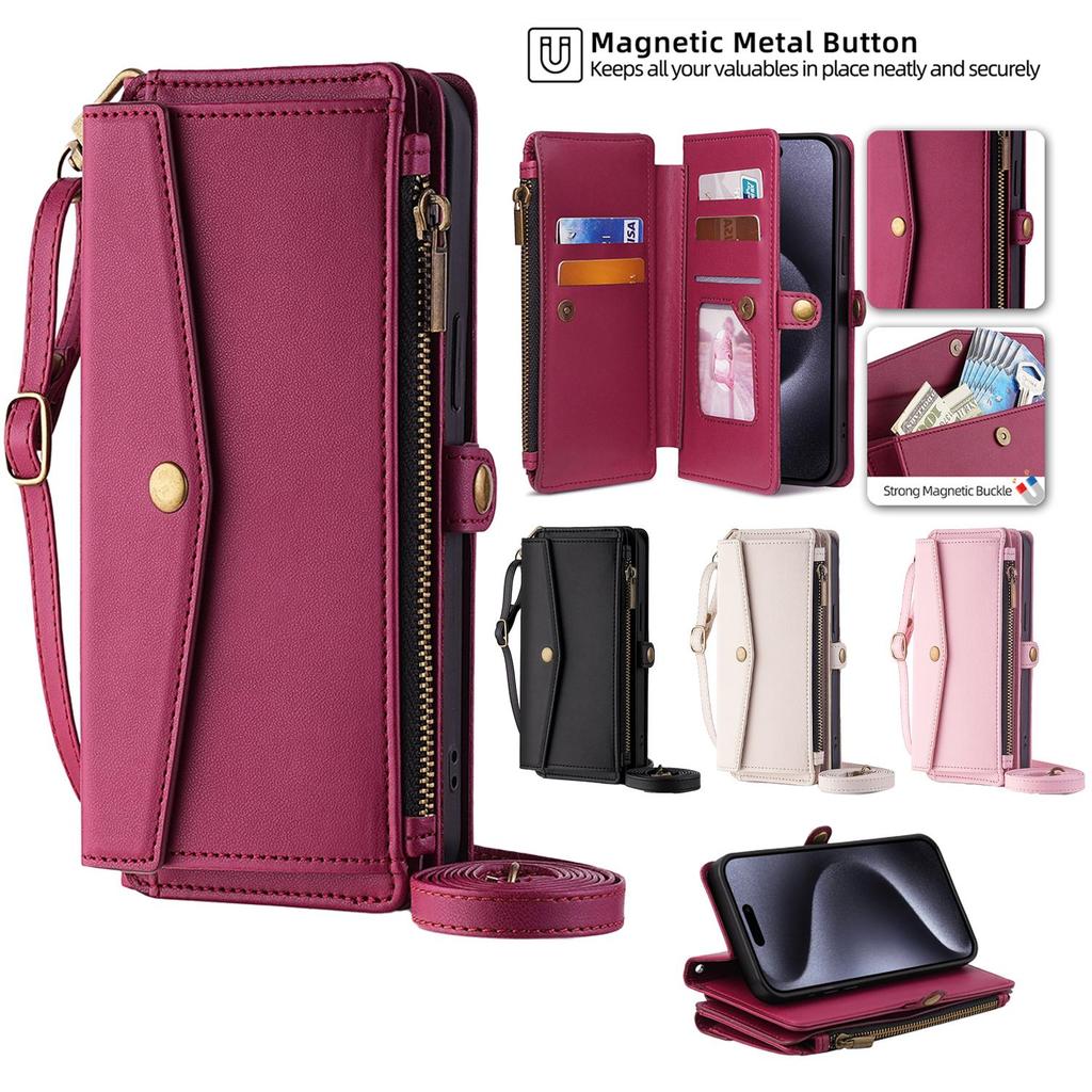 มัลติฟังก์ชั่หนังเคสโทรศัพท์สําหรับ OPPO Reno 2Z 7 6 7A 8 8T 9A 9 10 11 11F F25 7Z 8Z SE Pro Plus 4G