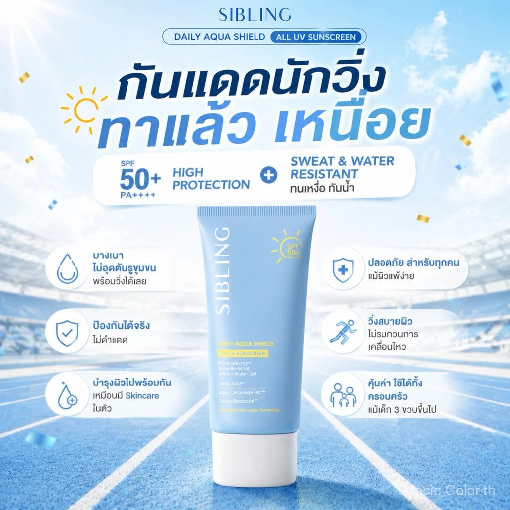 SIBLING Daily Aqua Shield All UV Sunscreen SPF50+ PA++++ (30g)