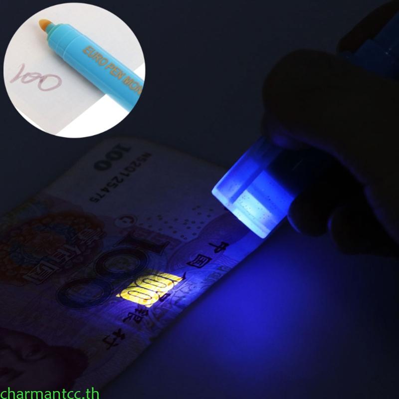 Charmantcc Counter-feit Bill Detector ปากกาด้วยแสง UV ขนาดกระเป๋า การสูญเสียเงิน