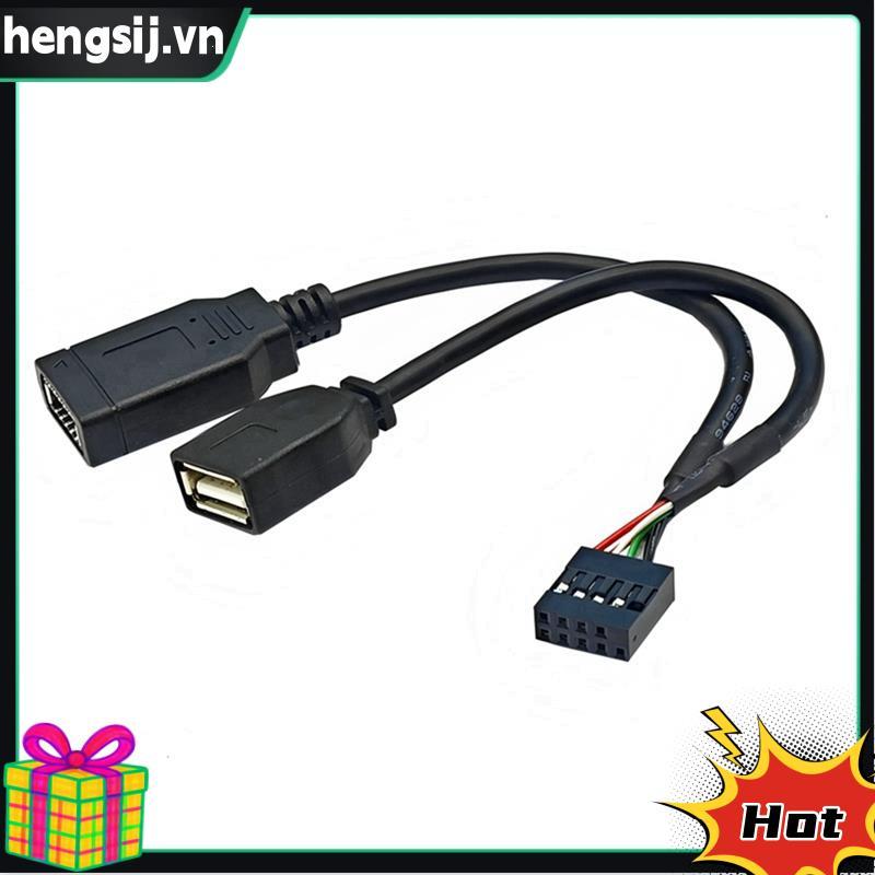 USB 9PIN to USB + TYPE-E อะแดปเตอร์สาย USB 9PIN to TYPE-E สาย USB แผงด้านหน้าอะแดปเตอร์สาย USB 9PIN 