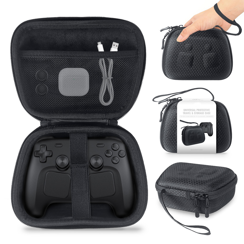 Hard EVA Travel Storage Case สําหรับ Steam Controller 2 กันกระแทกกันฝุ่นป้องกันกระเป๋าเหมาะกับสายซิลิโคนฝาครอบและอุปกรณ์