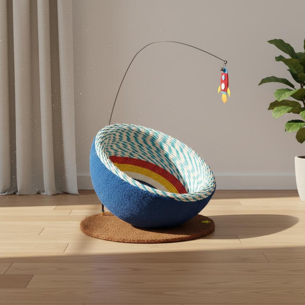 ขนาดใหญ่ Feline Scratcher ชาม Twofold-Purpose Design Feline Scratching Bowl
