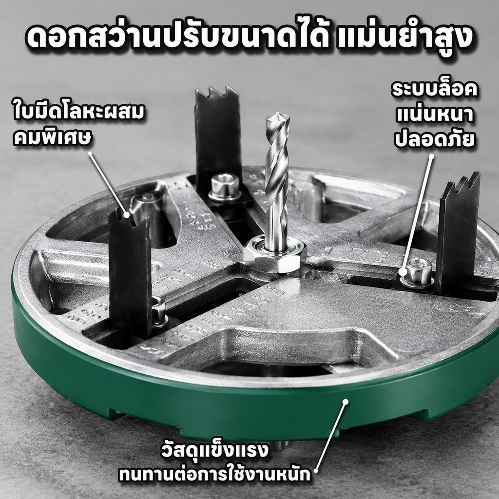 เลื่อยเจาะรูขนาดเส้นผ่านศูนย์กลางปรับได้ รูปที่ 6