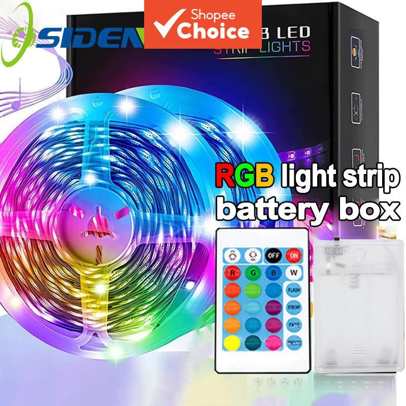 กล่องแบตเตอรี่ 10M ไฟเส้น LED RGB พร้อมรีโมท สําหรับห้องหรือห้องนอน ไฟเส้นยืดหยุ่น RGB