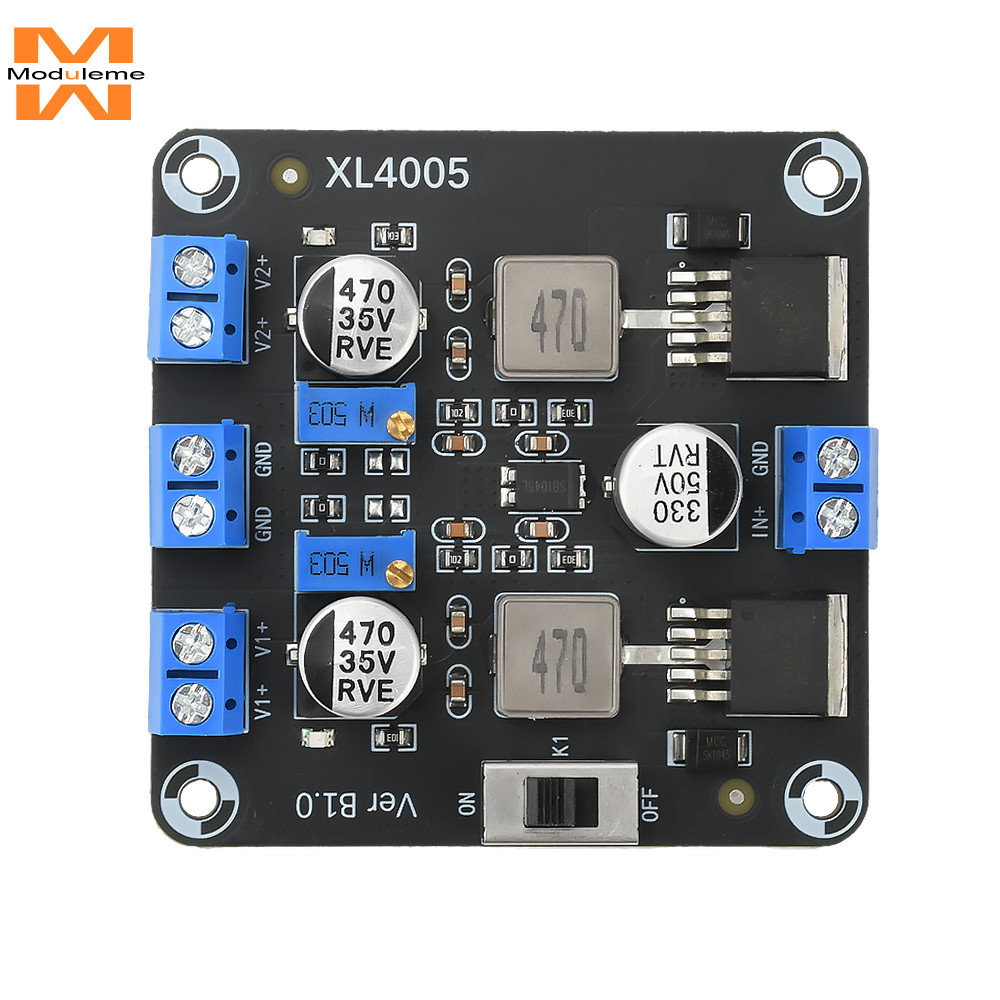 DC-DC 5-32V ถึง 0.8-30V ปรับ Step-Down โมดูล 5A XL4005E1 Dual-Way สวิทช์โมดูล