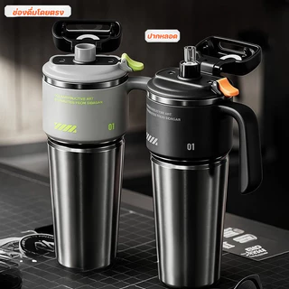 MLADEN NEW 1000ML กระติกเก็บอุณหภูมิทรงพลัง ผลการเก็บรักษาความร้อนที่ดี สแตนเลส 304 ถ้วยฉนวนสูญญากาศ