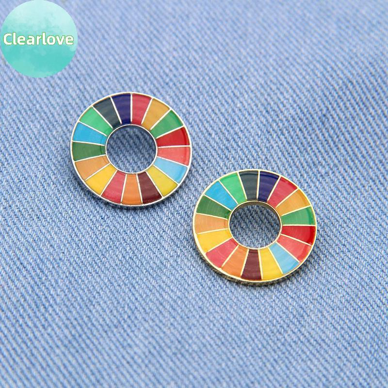 Clearlove Enamal 17 สี Sustainable Development Goals เข็มกลัด United Nations SDGs Pin TH