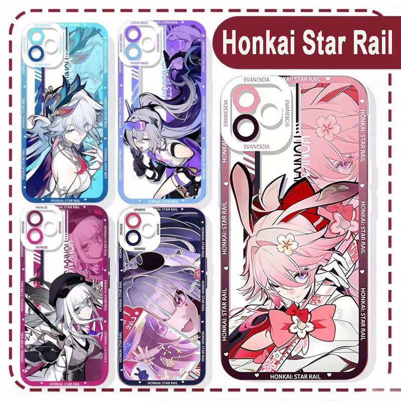 SAMSUNG เคสโทรศัพท์สําหรับSamsung Galaxy S26 Plus Ultra A57 A17 5G S23 S24 S25 Ultra FE Honkai Star Rail Sparkle Evanesciaน่ารักล้างเกมTPUการ์ตูน