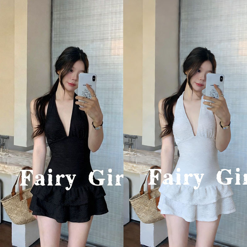 [เซ็กซี่รอยัลน้องสาว] ชุดว่ายน้ําสไตล์ใหม่ผู้หญิงกระโปรงเชือกแขวนคออนุรักษ์นิยมชุดว่ายน้ําชิ้นเดียวSlimmerดูน้ําพุร้อนวันหยุดสุภาพสตรี