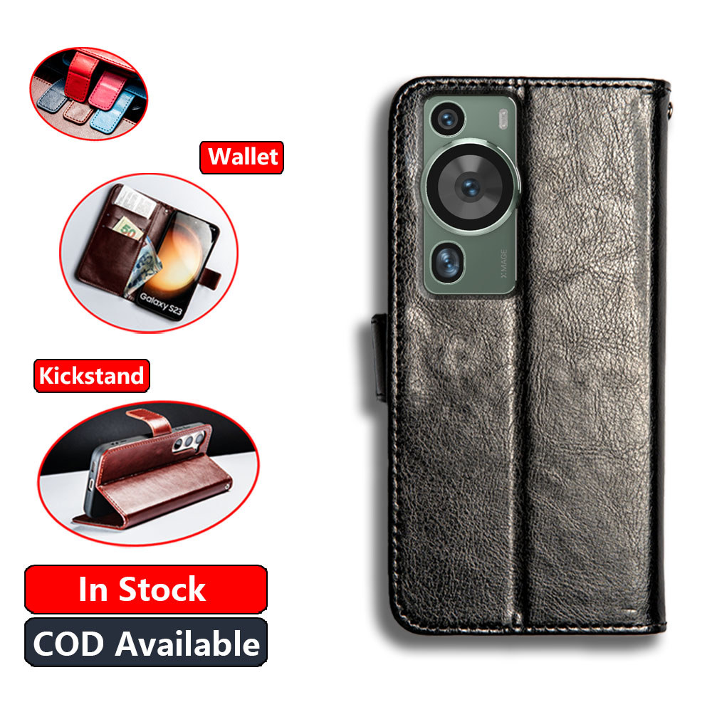 หนังคลาสสิกสําหรับ Huawei P60 Pro MNA-AL00 MNA-LX9 LNA-AL00 LNA-LX9 กระเป๋าสตางค์ Vintage Folio ฝาครอบแม่เหล็กปิด Kickstand ช่องใส่การ์ด