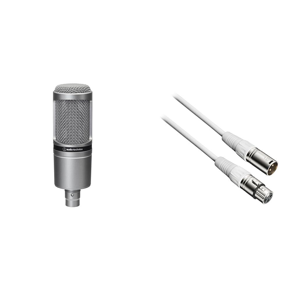 Audio-Technica AT2020GM Condenser Microphone & BX3/3.0 WH XLR Microphone Cable Set Japan Original - 