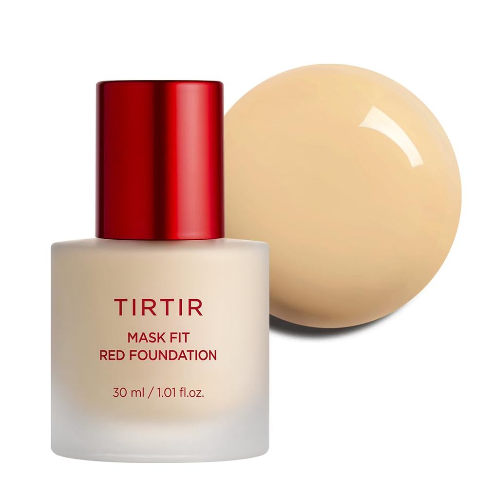 TIRTIR Mask Fit Red Foundation-Lasting Flawless Concealer, Energy Essence, Light, Moisturizing, Blur