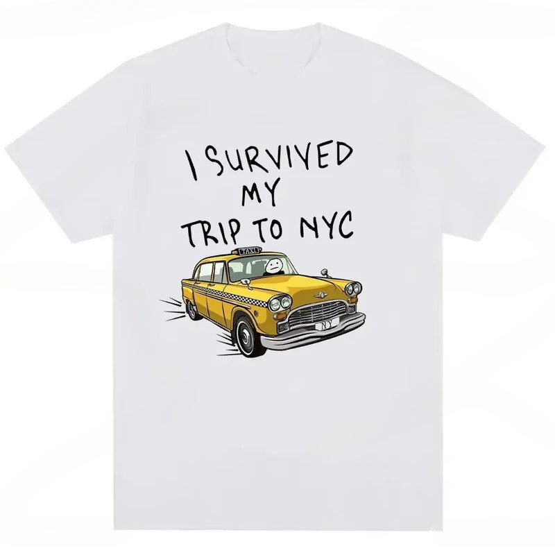 เสื้อยืด Tom Holland สไตล์เดียวกันกับ I Survived My Trip To NYC เสื้อยืดลาย Vitruvian Pizza แฟชั่นลำลองสำหรับผู้หญิงและผ