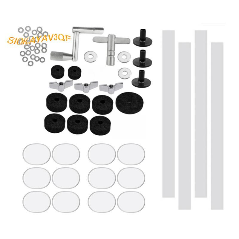 Cymbal Stand Sleeves Cymbal Felts with Cymbal Washer Base Wing Nuts Cymbal Drum Replacement Parts