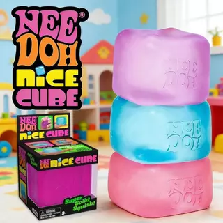 3PCS Schylling NeeDoh Nice Cube Squishy ช้า Rising ความเครียด Ball Fidget ของเล่นความเครียดบรรเทาความวิตกกังวล Sensory ของเล่นสําหรับเด็กและผู้ใหญ่