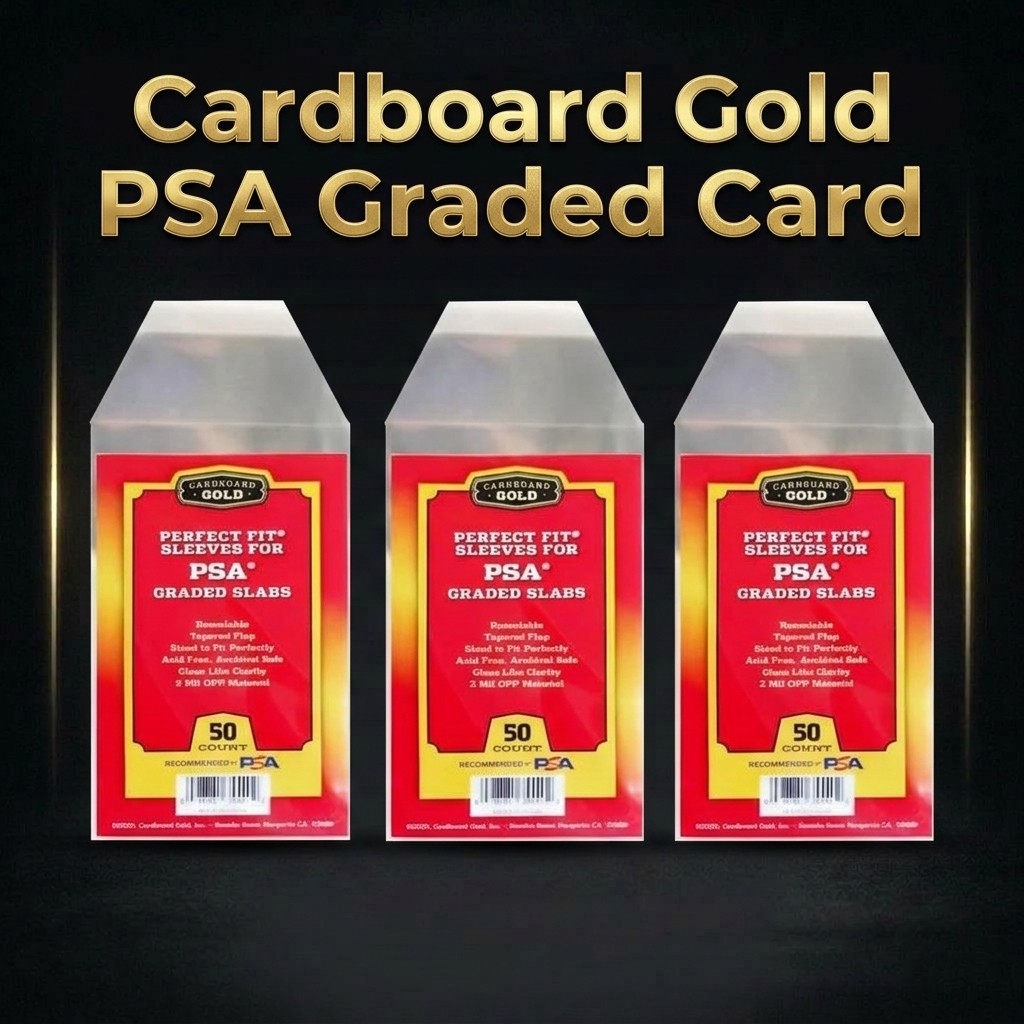 Cardboard Gold PSA Graded Card Sleeves Ultra Protection Set of 3 (50 Sleeves Each) Card Saver