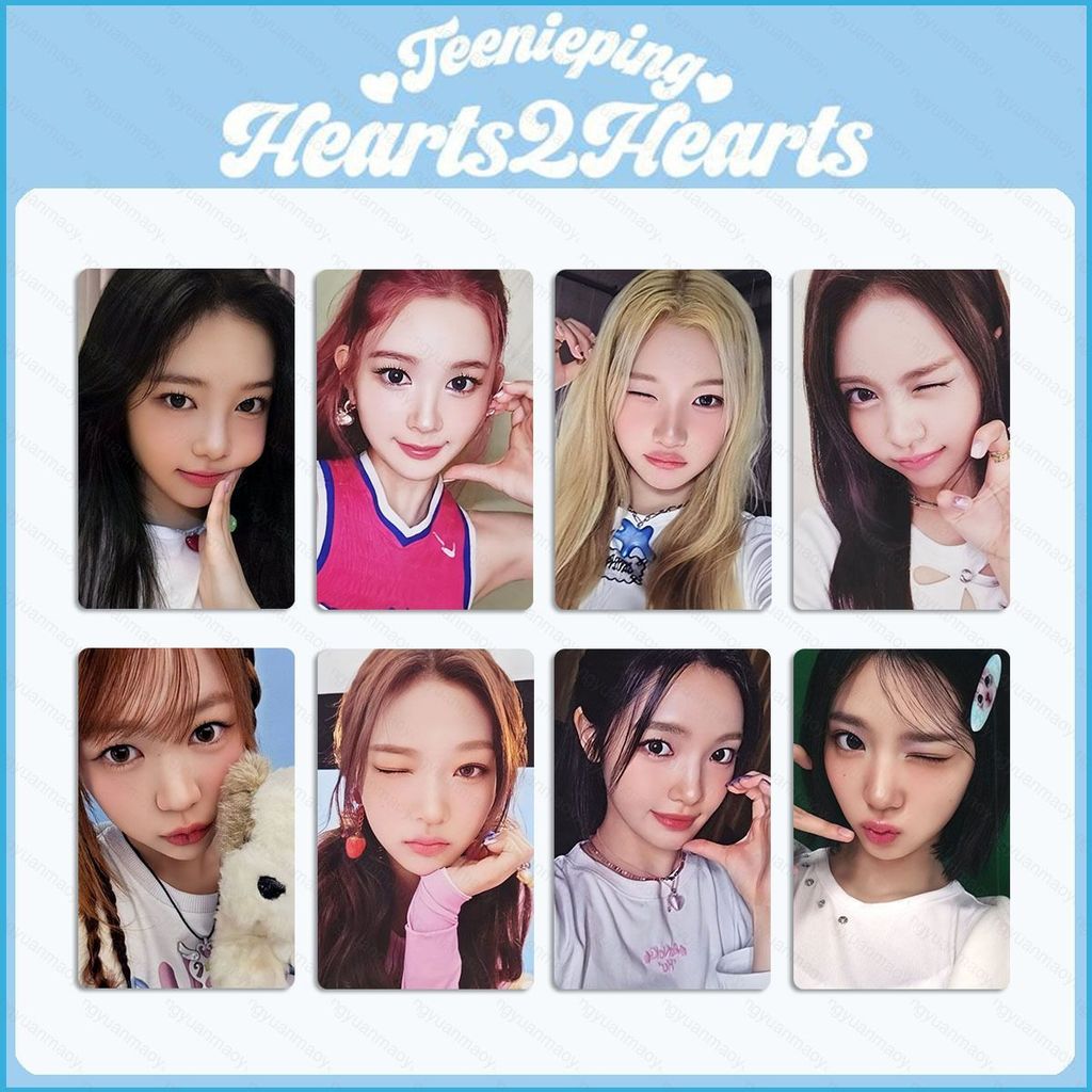 ZY2 8 ชิ้น/เซ็ต Hearts2Hearts LOMO การ์ดจับ! Teenieping STYLE JIWOO โปสการ์ดคอลเลกชัน Star Periphera