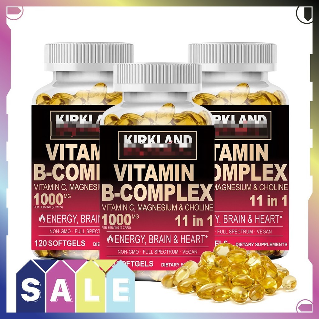 KIRK Vitamin B complex capsules 11 in 1,ช่วยเสริมสร้างระบบภูมิคุ้มกันและกระบวนการเผาผลาญพลังงาน