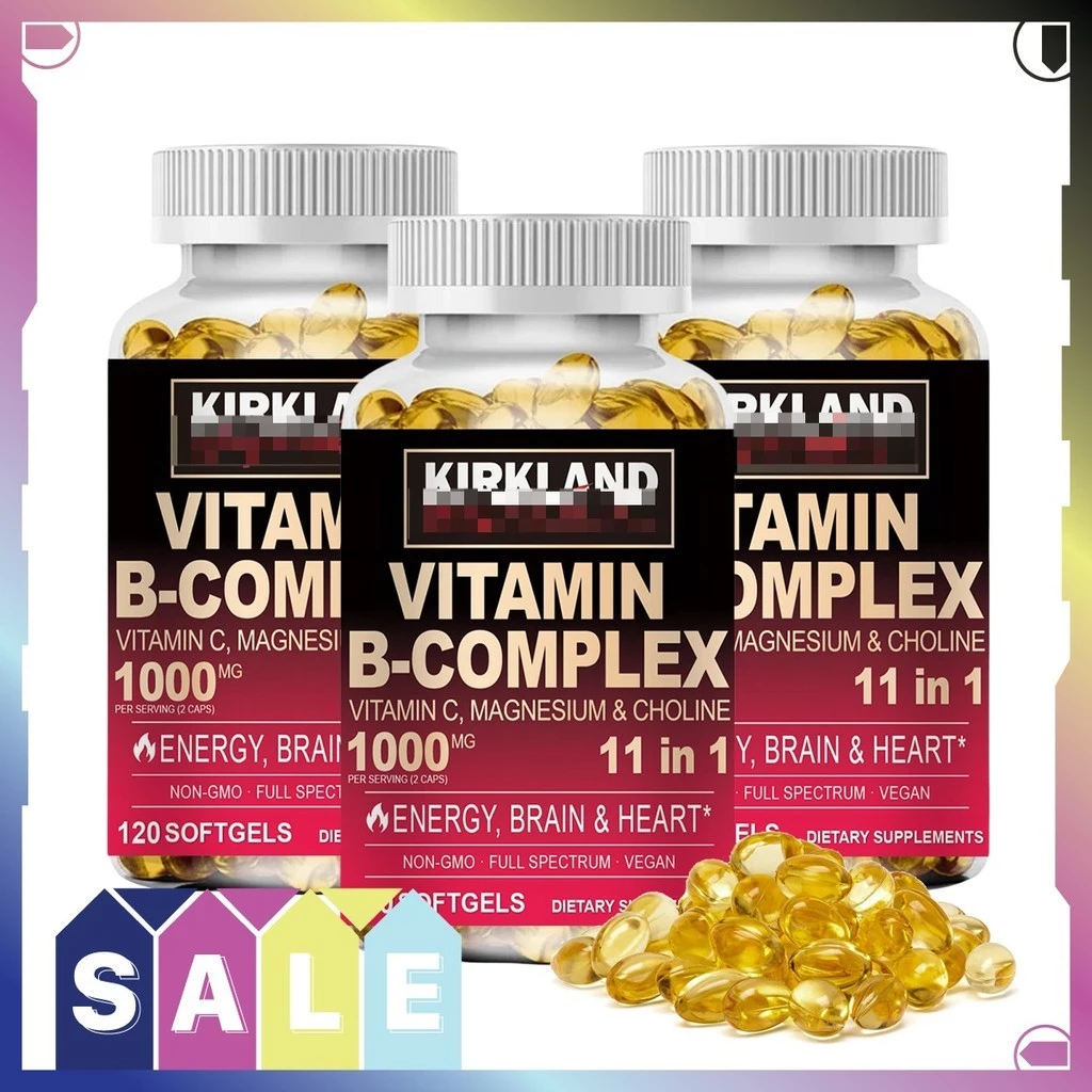KIRK Vitamin B complex capsules 11 in 1,ช่วยเสริมสร้างระบบภูมิคุ้มกันและกระบวนการเผาผลาญพลังงาน