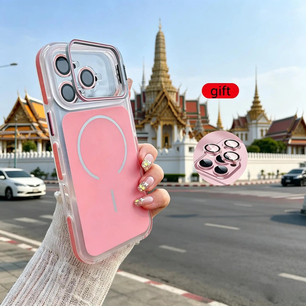 ฟรีฟิล์มเลนส์อลูมิเนียมอัลลอยด์เลนส์ผู้ถือเคสโทรศัพท์เคลือบเข้ากันได้ ไอโฟน 17 มือโปร สูงสุด 16 15 14 13 12 11