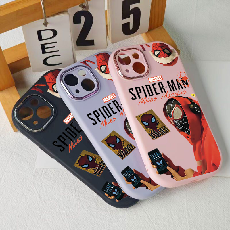 SpiderMan Miles Morales iPhone 11/12/13/14/15/16/17 Pro Max Case,Hero Character,Soft,3D Printing,Pre
