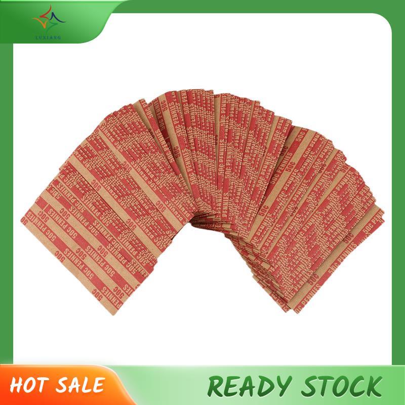 [luxiang.th] 100 ชิ้น Penny Coin Wrappers Penny Sleeves Flat As Shown Penny Rolls Wrappers
