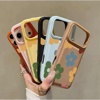 ดอกไม้สีเต็มหน้าจอ รุ่นใหม่ สําหรับ iPhone 17 16 15 14 13PRO 12 12pro 11 14/15plus 17ProMax 17Pro เคสโทรศัพท์กันกระแทก
