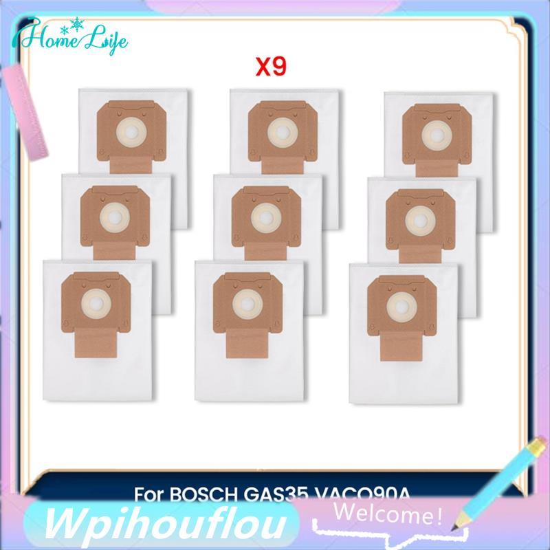 [HoME&life] 9 ชิ้น VB090F ถุงเก็บฝุ่นสําหรับ GAS35 VACO90A VACO90AH VACO90S 2607432037 อะไหล่สูญญากา