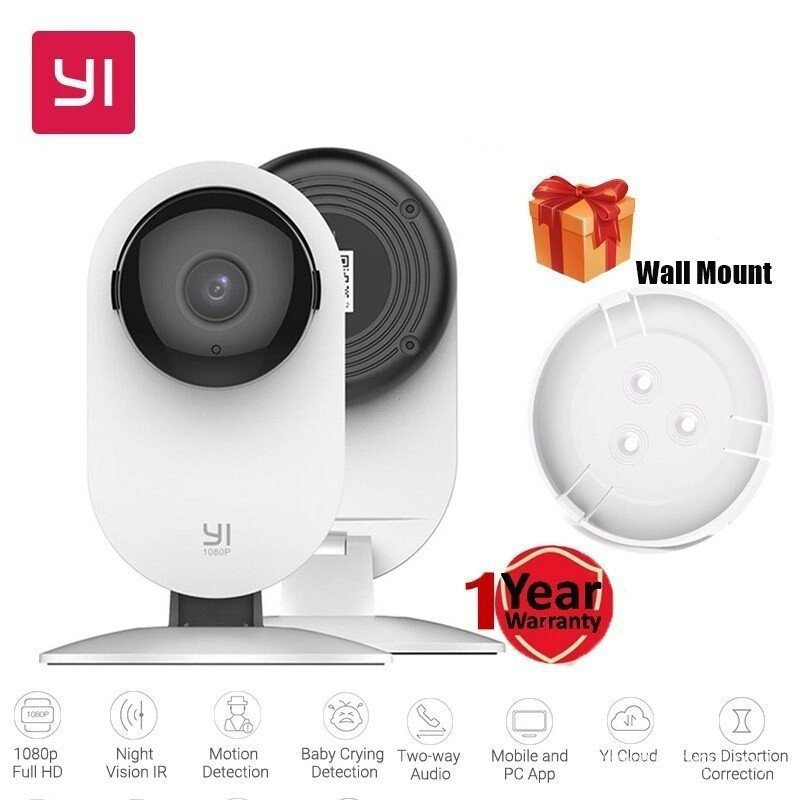 Yi กล้องบ้าน 3 1080p/Yi บ้าน 3 กล้องวงจรปิด Yi home 3 รุ่นสากลพร้อม MCMC Wall Mount 1PCs 8FJZ NG7D 5