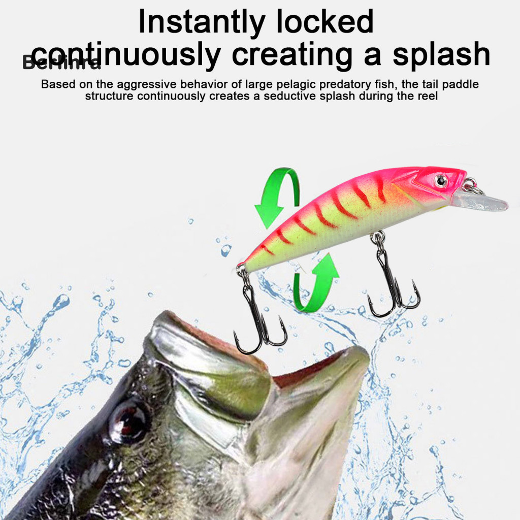 Ber สมจริงปลา Lure Minnow Lure Kit 5 ชิ้น 5.5 ซม.Luminous Sinking Minnow เหยื่อตกปลา Glow-in-the-dar