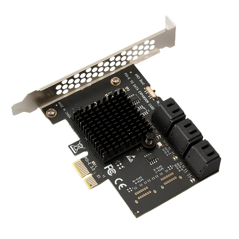 PCIE ถึง 2/4/6 พอร์ต SATA 3 III 3.0 6 Gbps SSD อะแดปเตอร์ PCI-e PCI Express x1 Controller บอร์ดขยายก